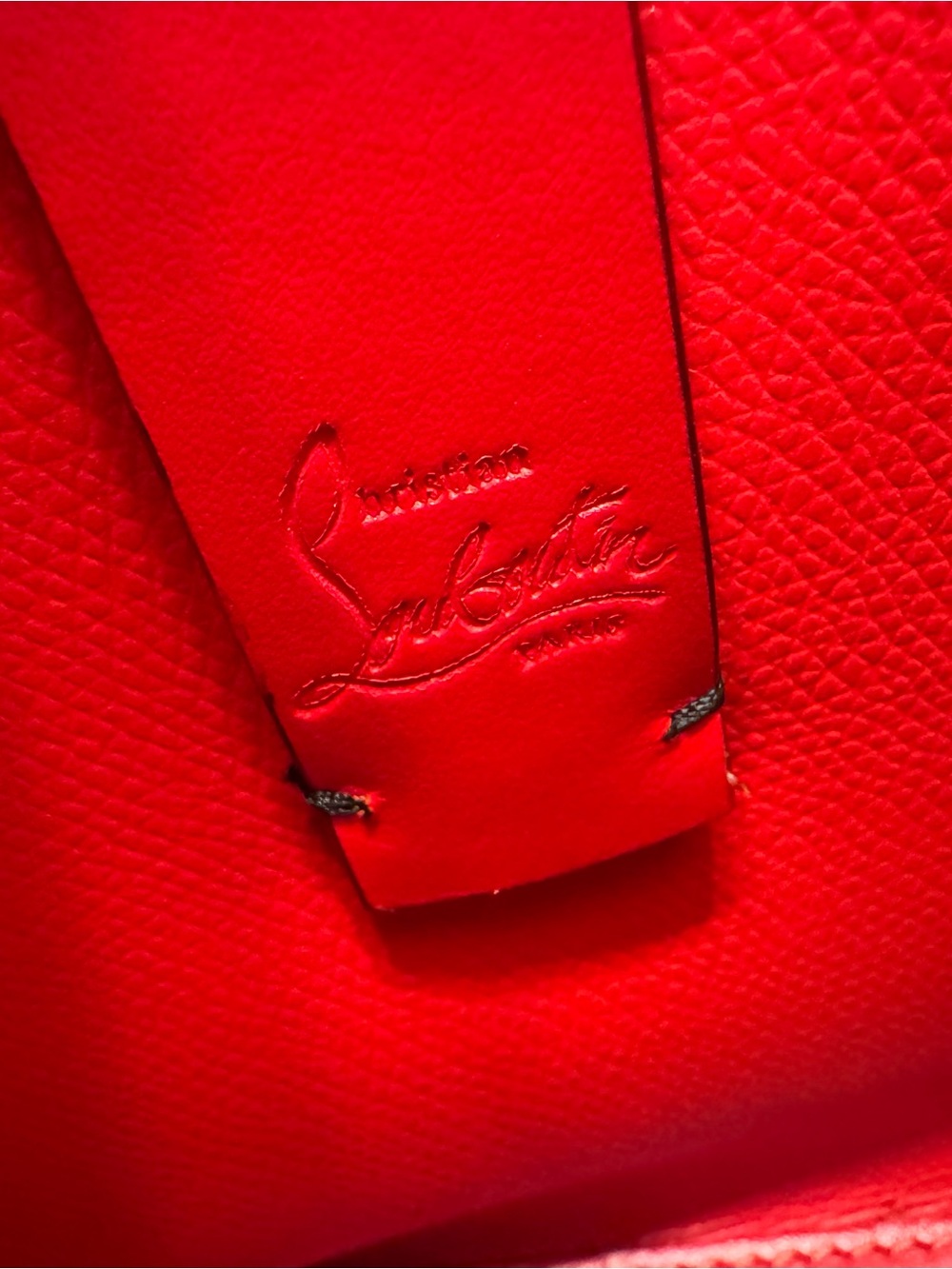 Christian Louboutin Black spike Cabata Mini Grained Leather tote 💎pristine - Picture 5 of 11